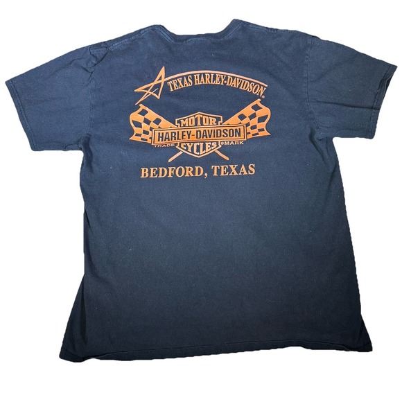 Harley Davidson Shirt Mens Large Black Motorcycle Bike Biker Eagle Logo - Picture 6 of 7